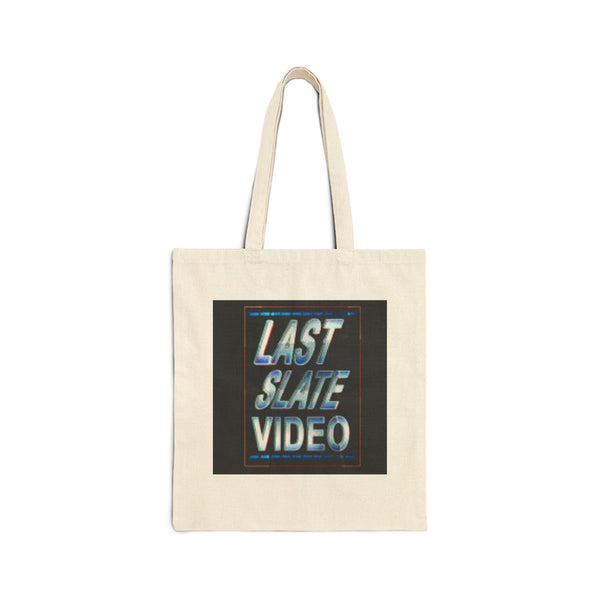 Last Slate Video Canvas Tote — Retro VHS Graphic Tote Bag