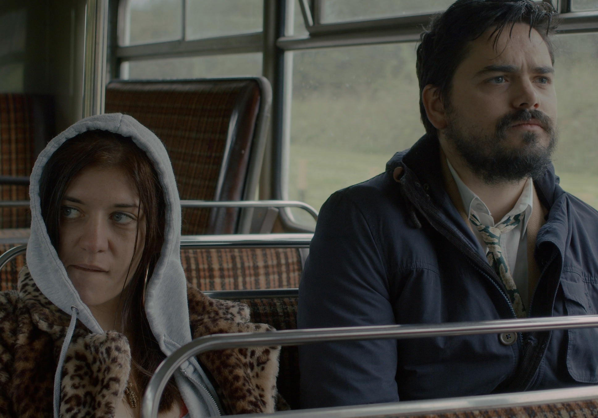 Ryan and Elsie on the bus