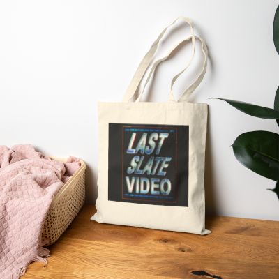 Last Slate Video Canvas Tote — Retro VHS Graphic Tote Bag